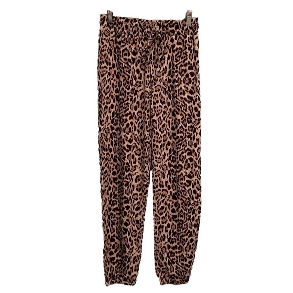 Guess Leopard Print Joggers Sz S